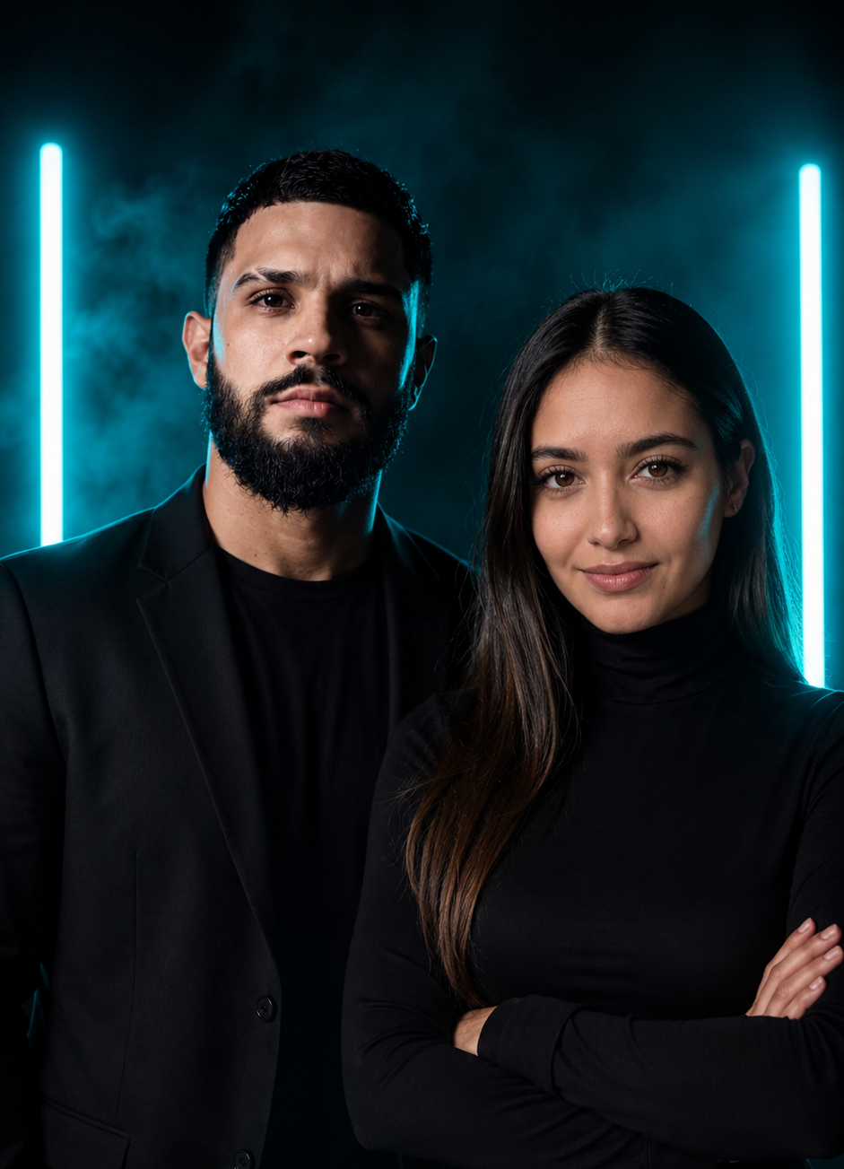 João Rodrigues e Sarah Corrêa, fundadores da Duo Digital Media